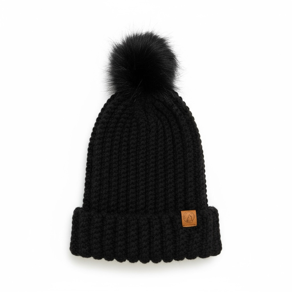 black winter hatbeanieblack ball Alpine Howl