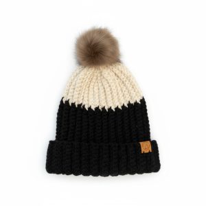 Winter Black Creme Hat Alpine Howl