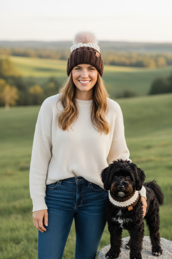 Brown Creme Hat Human Alpine Howl